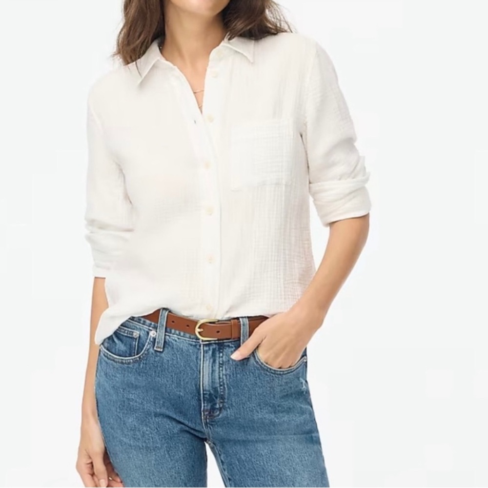 Lot of 3!! J Crew Factory Gauze Button-Up shirts